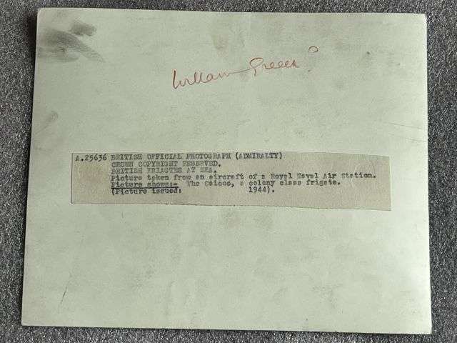 114) Interesting Original WW2 Official Photograph Of HMS Caicos 1944 — image 4