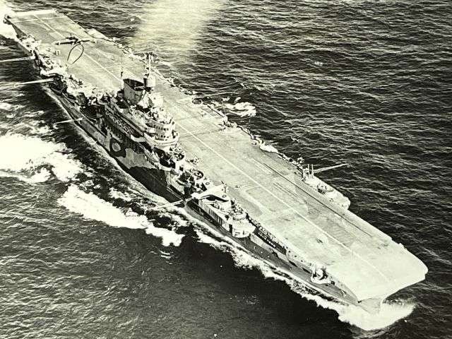 117) Interesting Original WW2 Official Photograph Of HMS Indomitable — image 4