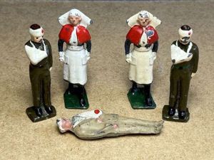 126) Set of 5 Vintage Original Britains Lead Soldiers 2 …