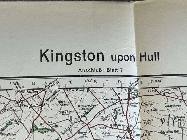 115) Good Original WW2 German Army Map of Kingston Upon Hull Operation Sealion Planned Invasion of Britain 1940 — image 13