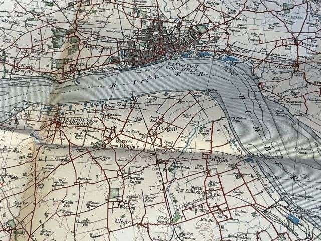 115) Good Original WW2 German Army Map of Kingston Upon Hull Operation Sealion Planned Invasion of Britain 1940 — image 3