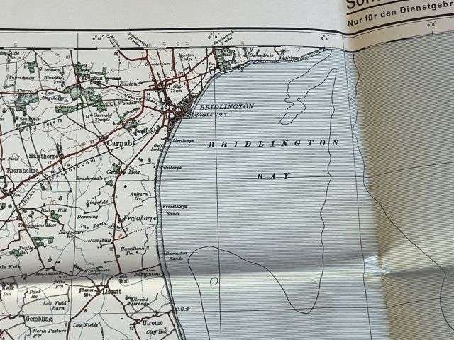 115) Good Original WW2 German Army Map of Kingston Upon Hull Operation Sealion Planned Invasion of Britain 1940 — image 5