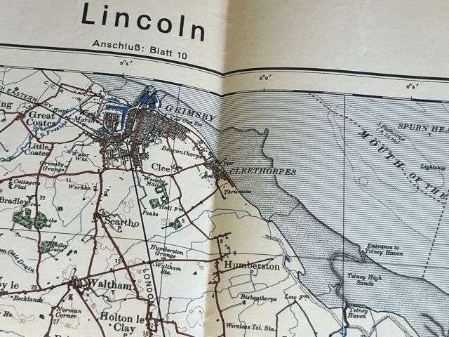 118) Good Original WW2 German Army Map of Lincoln Operation Sealion Planned Invasion of Britain 1940 — image 5