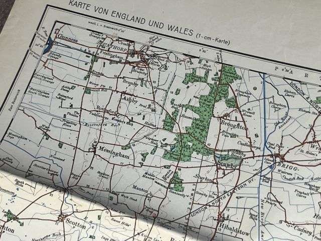 118) Good Original WW2 German Army Map of Lincoln Operation Sealion Planned Invasion of Britain 1940 — image 6