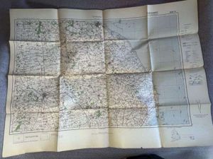 118) Good Original WW2 German Army Map of Lincoln Operation …