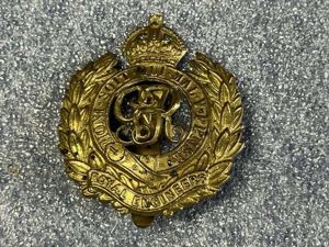 7) Excellent Original WW1 Royal Engineers Officers Guilt Cap Badge …