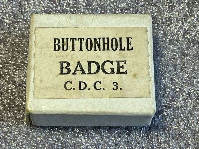 63) Mint Original Post WW2 Civil Defence Corps Enamel Lapel Badge & Issue Box — image 5