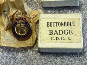 63) Mint Original Post WW2 Civil Defence Corps Enamel Lapel …