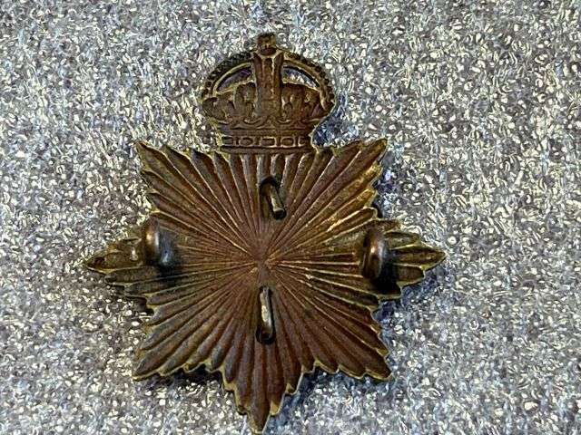 64) Excellent Original WW1 British Army Service Corps Officers Bronze 2-Part Cap Badge — image 2
