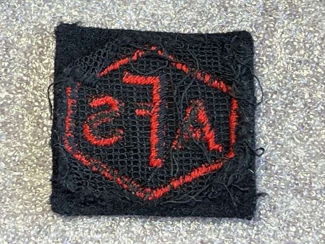 66) Original Small Early WW2 AFS Fire Mans Breast Badge or Sleeve Badge — image 3