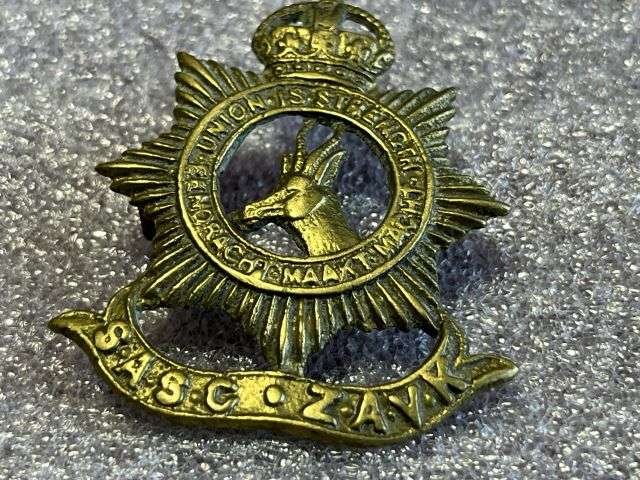 76) Original WW1 South African Service Corps SASC Cap Badge — image 3