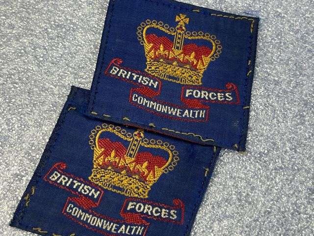 38) Excellent Clean Original Post 1952 British Commonwealth Forces Cloth Badge Pair — image 3