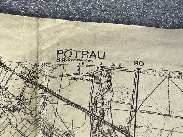 39) Good Original WW2 British Army Final Push Emergency Map Potrau Germany 3rd April 1945 — image 11