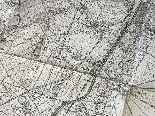 39) Good Original WW2 British Army Final Push Emergency Map Potrau Germany 3rd April 1945 — image 4