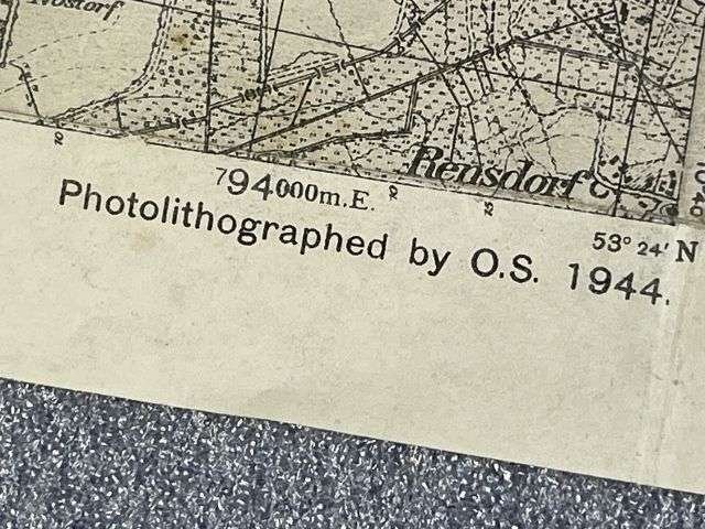 39) Good Original WW2 British Army Final Push Emergency Map Potrau Germany 3rd April 1945 — image 5