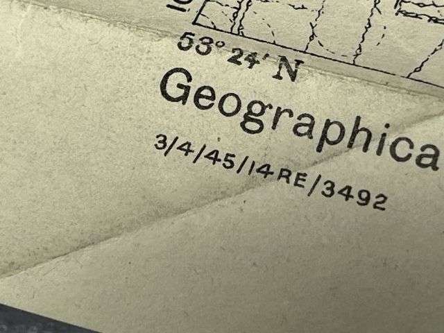 39) Good Original WW2 British Army Final Push Emergency Map Potrau Germany 3rd April 1945 — image 6