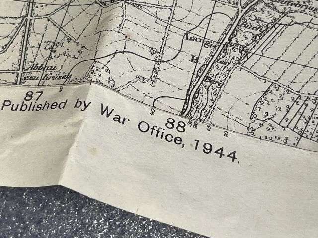 39) Good Original WW2 British Army Final Push Emergency Map Potrau Germany 3rd April 1945 — image 7