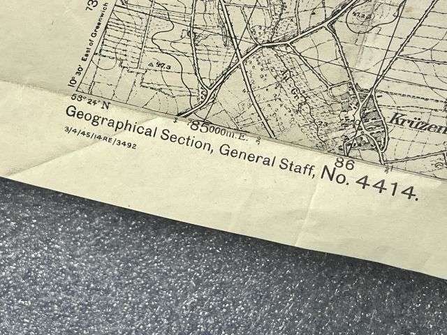 39) Good Original WW2 British Army Final Push Emergency Map Potrau Germany 3rd April 1945 — image 8