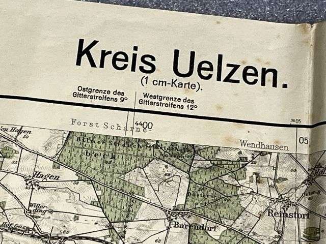 41) Good Original Pre WW2 German Map Kreis Uelzen Showing Youth Hostels Dated 1934 HJ? — image 12