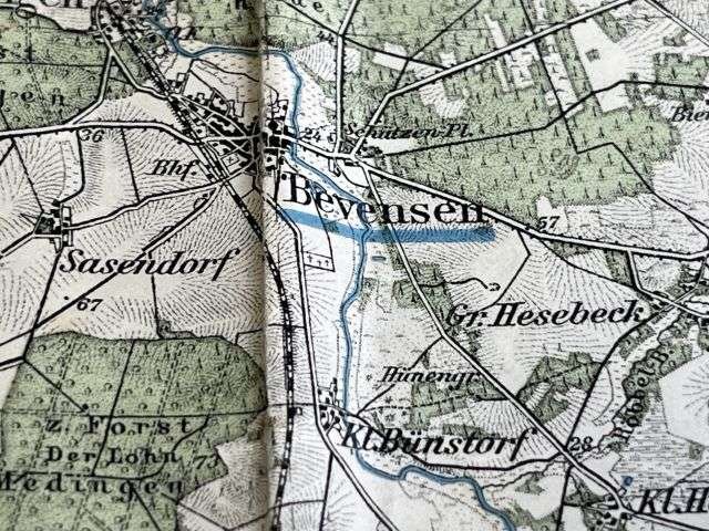 41) Good Original Pre WW2 German Map Kreis Uelzen Showing Youth Hostels Dated 1934 HJ? — image 2
