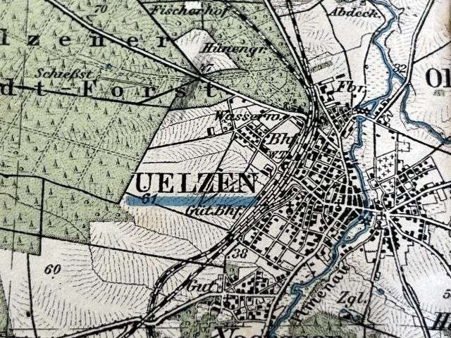 41) Good Original Pre WW2 German Map Kreis Uelzen Showing Youth Hostels Dated 1934 HJ? — image 3