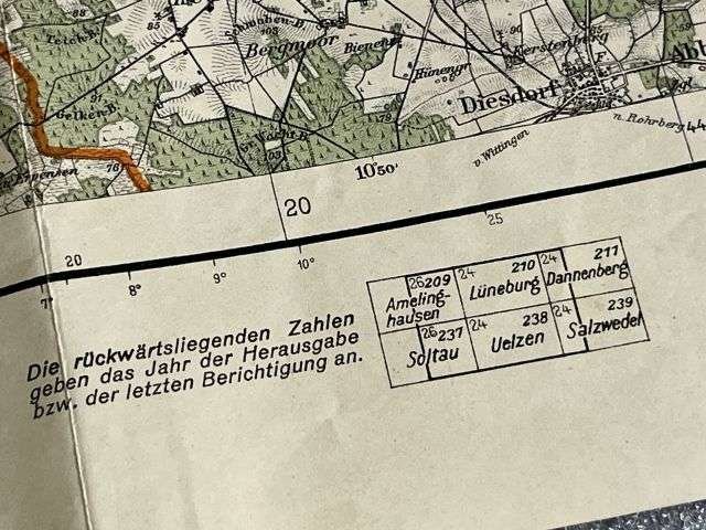 41) Good Original Pre WW2 German Map Kreis Uelzen Showing Youth Hostels Dated 1934 HJ? — image 7