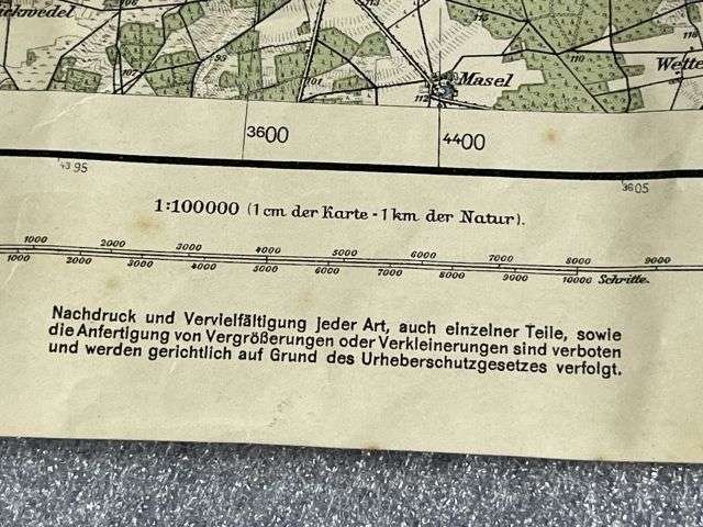 41) Good Original Pre WW2 German Map Kreis Uelzen Showing Youth Hostels Dated 1934 HJ? — image 9