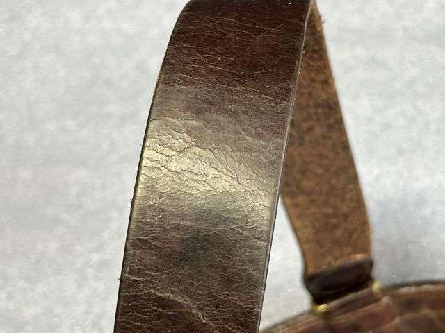 44) Excellent Original Complete WW1 British Officers Leather Sam Brown With Holster, Ammo Pouch & 1915 dated Whistle. — image 16