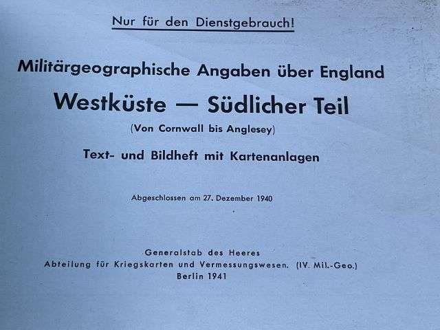 46) Original WW2 German Military Geographical Information on England's West Coast – Southern Part Photos & Text Booklet With Maps 1941 — image 24