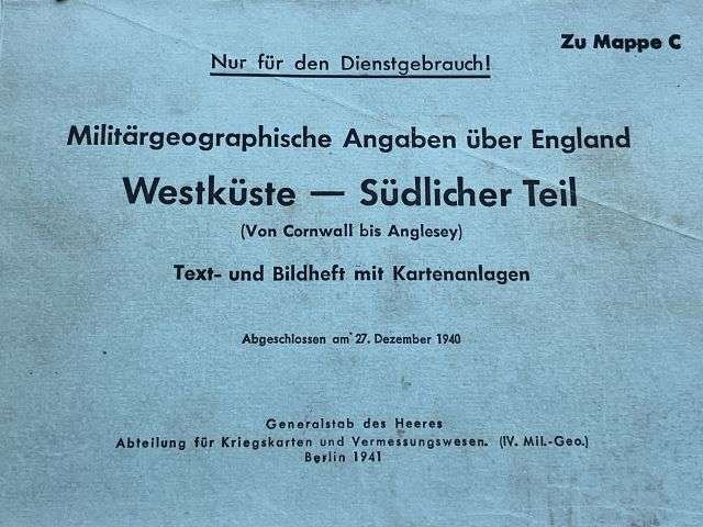 46) Original WW2 German Military Geographical Information on England's West Coast – Southern Part Photos & Text Booklet With Maps 1941 — image 25