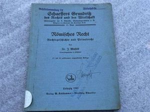 48) Good Original WW2 German Economics/Law Book On Roman Law …