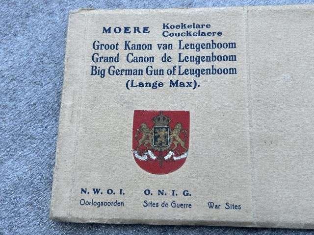 52) Interesting Original WW1 Postcard Set German Gun Belgium War Site. Only Part Full. — image 13