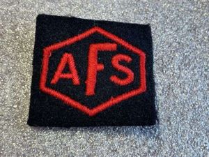 56) Original Large Early WW2 AFS Fire Mans Breast Badge …