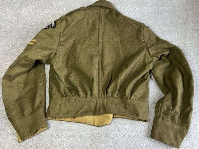 19) Lovely Original WW2 British Army Australian Made 1937 Pat Battledress Blouse 1942 With All Original RCS 2nd Infantry SEAC Insignia — image 6