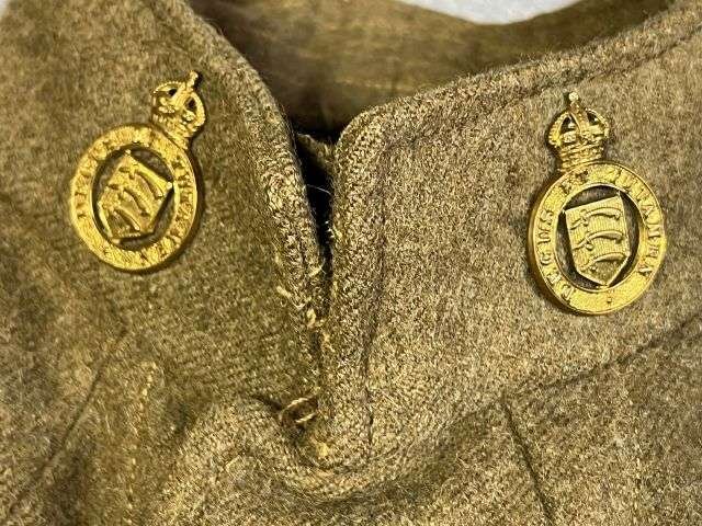 20) Very Nice Original Early WW2 1922 Pattern Service Dress Jacket To The Essex Yeomanry. Large Size 14 Dated Mid 1930s — image 12