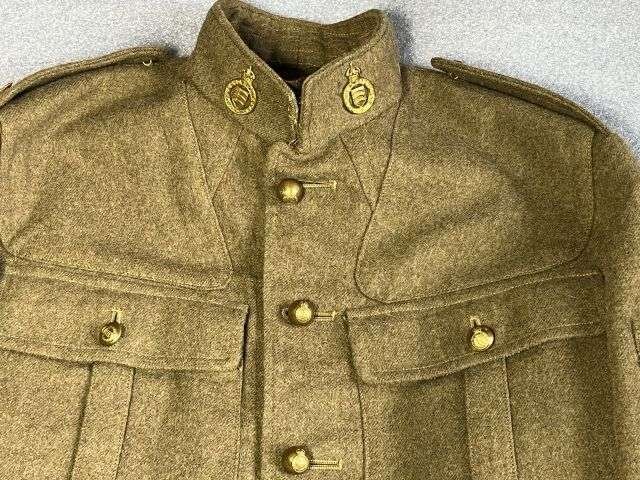 20) Very Nice Original Early WW2 1922 Pattern Service Dress Jacket To The Essex Yeomanry. Large Size 14 Dated Mid 1930s — image 13