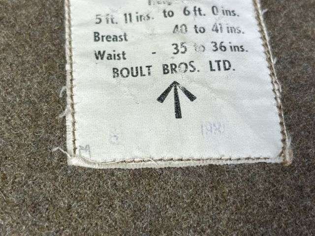 20) Very Nice Original Early WW2 1922 Pattern Service Dress Jacket To The Essex Yeomanry. Large Size 14 Dated Mid 1930s — image 15