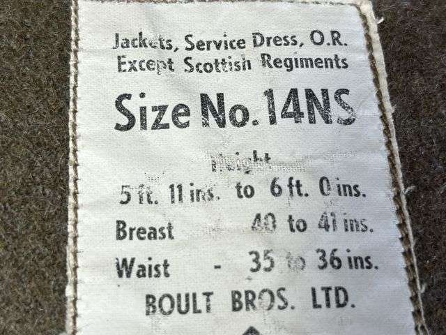20) Very Nice Original Early WW2 1922 Pattern Service Dress Jacket To The Essex Yeomanry. Large Size 14 Dated Mid 1930s — image 16