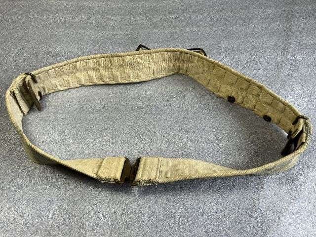 22) Good Well Used Original WW2 RAF 3 Section 1925 Pattern Webbing Waist Belt — image 3