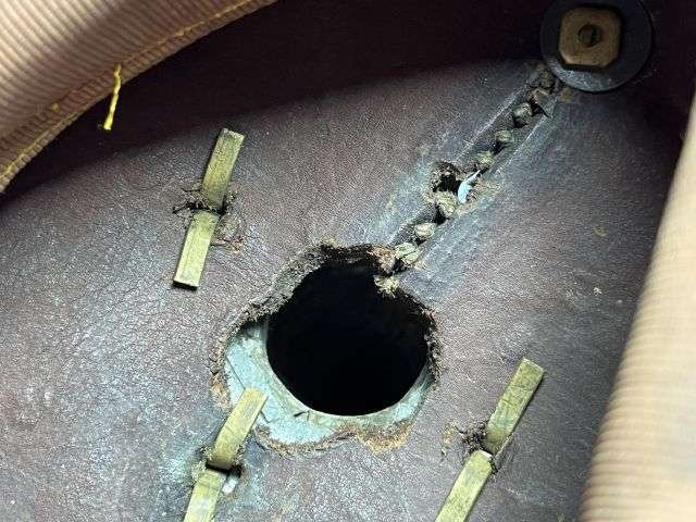 23) Excellent Original Early WW1 Imperial German Army NCOs Leather Pickelhaube In An Unusually Large Size 7 1/4 — image 4