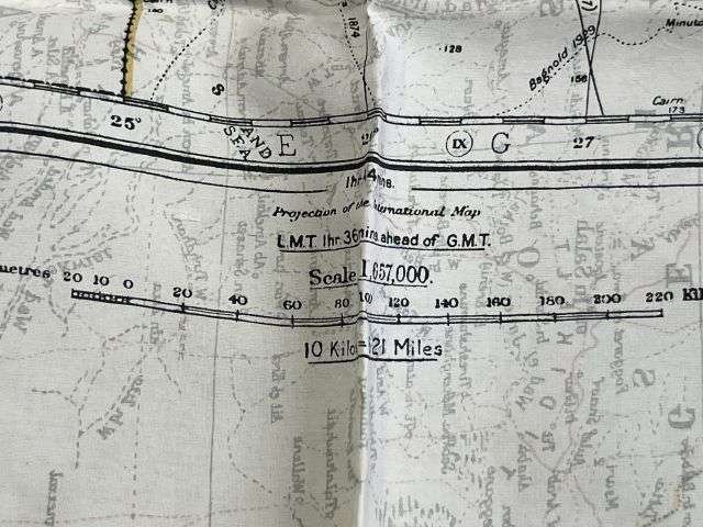 26) Original Early WW2 RAF Silk/Rayon Escape Map K1/K2 Central Africa, North Africa, Sicily, Greece, Crete Etc — image 13