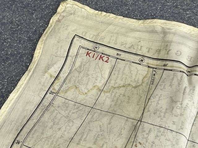 26) Original Early WW2 RAF Silk/Rayon Escape Map K1/K2 Central Africa, North Africa, Sicily, Greece, Crete Etc — image 17