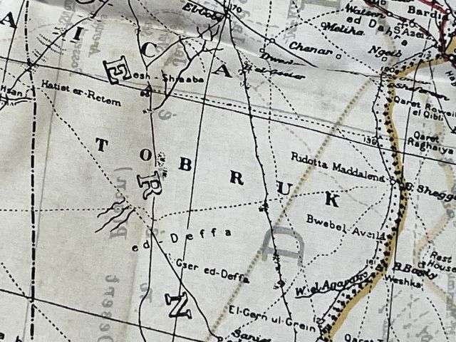 26) Original Early WW2 RAF Silk/Rayon Escape Map K1/K2 Central Africa, North Africa, Sicily, Greece, Crete Etc — image 2