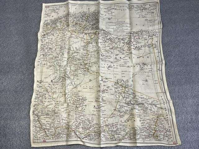 26) Original Early WW2 RAF Silk/Rayon Escape Map K1/K2 Central Africa, North Africa, Sicily, Greece, Crete Etc — image 26