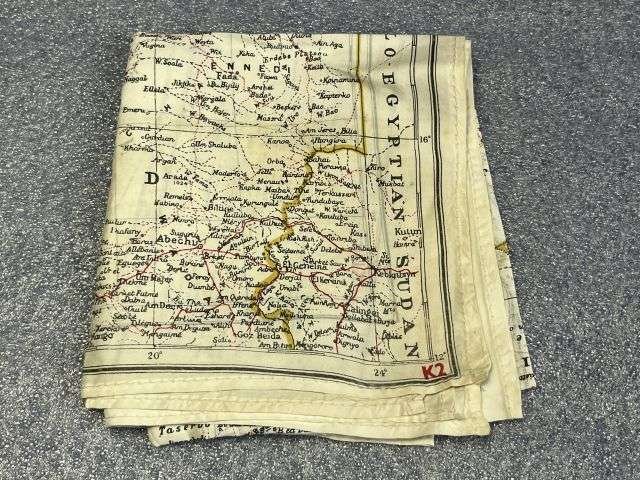 26) Original Early WW2 RAF Silk/Rayon Escape Map K1/K2 Central Africa, North Africa, Sicily, Greece, Crete Etc — image 27