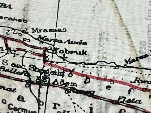 26) Original Early WW2 RAF Silk/Rayon Escape Map K1/K2 Central Africa, North Africa, Sicily, Greece, Crete Etc — image 3