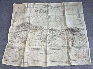 26) Original Early WW2 RAF Silk/Rayon Escape Map K1/K2 Central …
