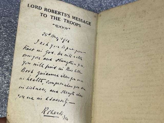 31) Excellent Original WW1 British Military Active Service Testament 1916 & Tatty Version Missing 1 Page Dated 1918 — image 6