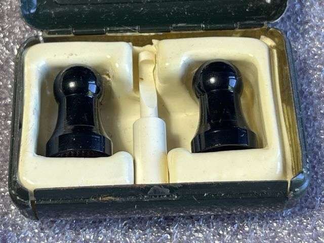 98) Good Original WW2 British Mallock-Armstrong Ear Defenders in Tin As Issued To Army, RAF, RN etc — image 9