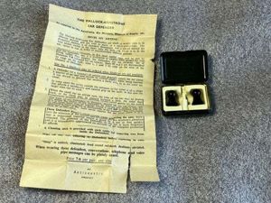 98) Good Original WW2 British Mallock-Armstrong Ear Defenders in Tin …